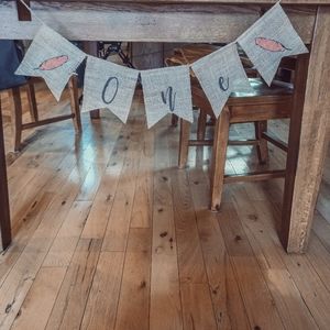 "One" 1st birthday banner